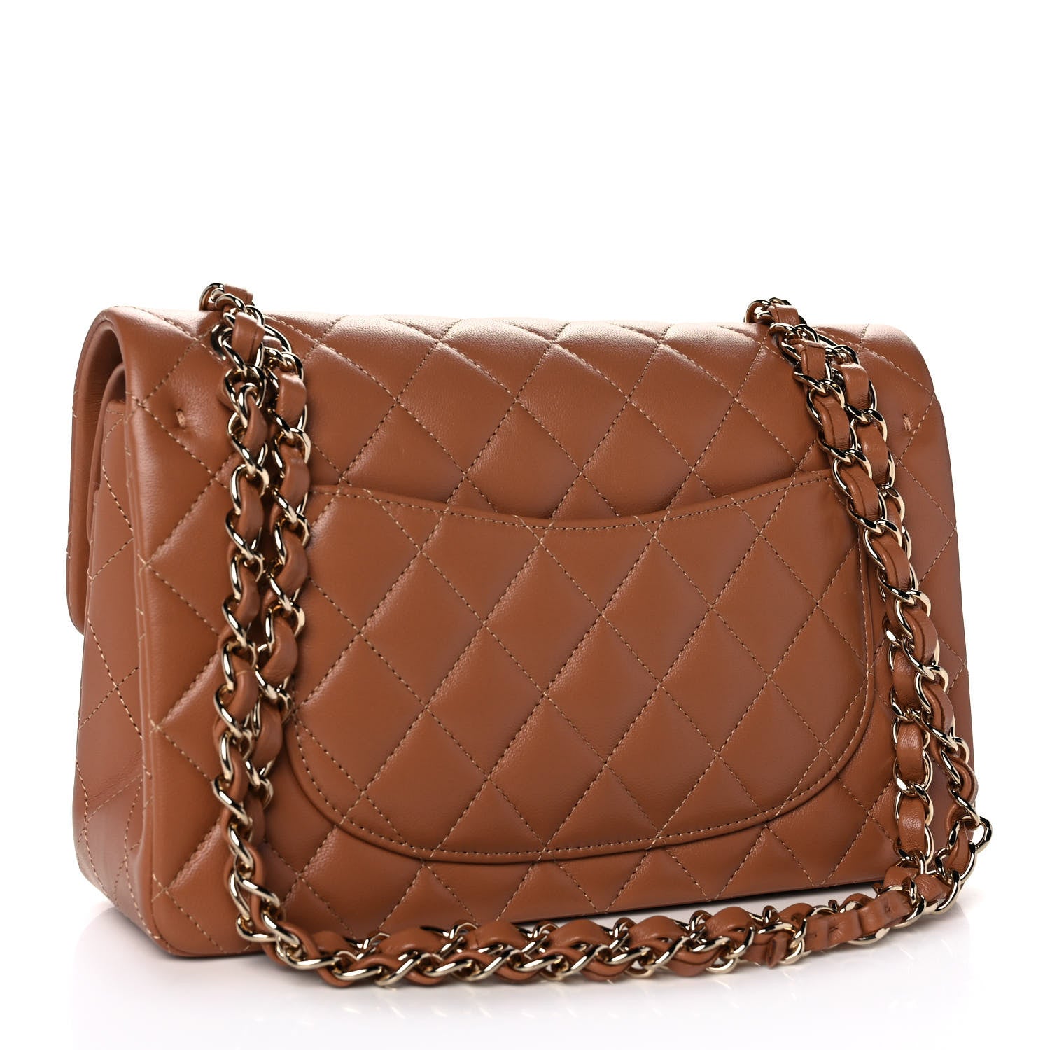 Chanel Lambskin Quilted Small Double Flap Brown 3 of 11