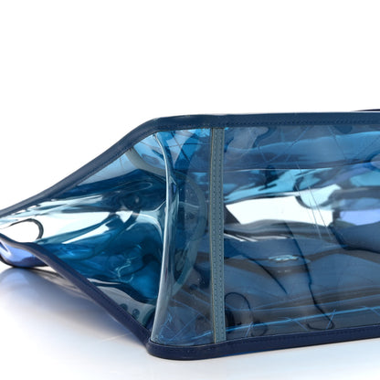Chanel Lambskin PVC Quilted Large Coco Splash Shopping Bag Blue Dark Blue 9 of 11