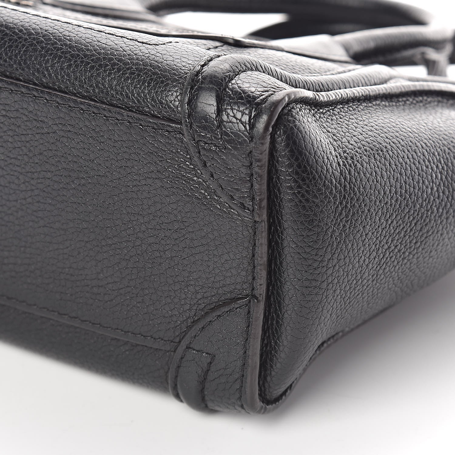 Celine Drummed Calfskin Nano Luggage Black 9 of 9
