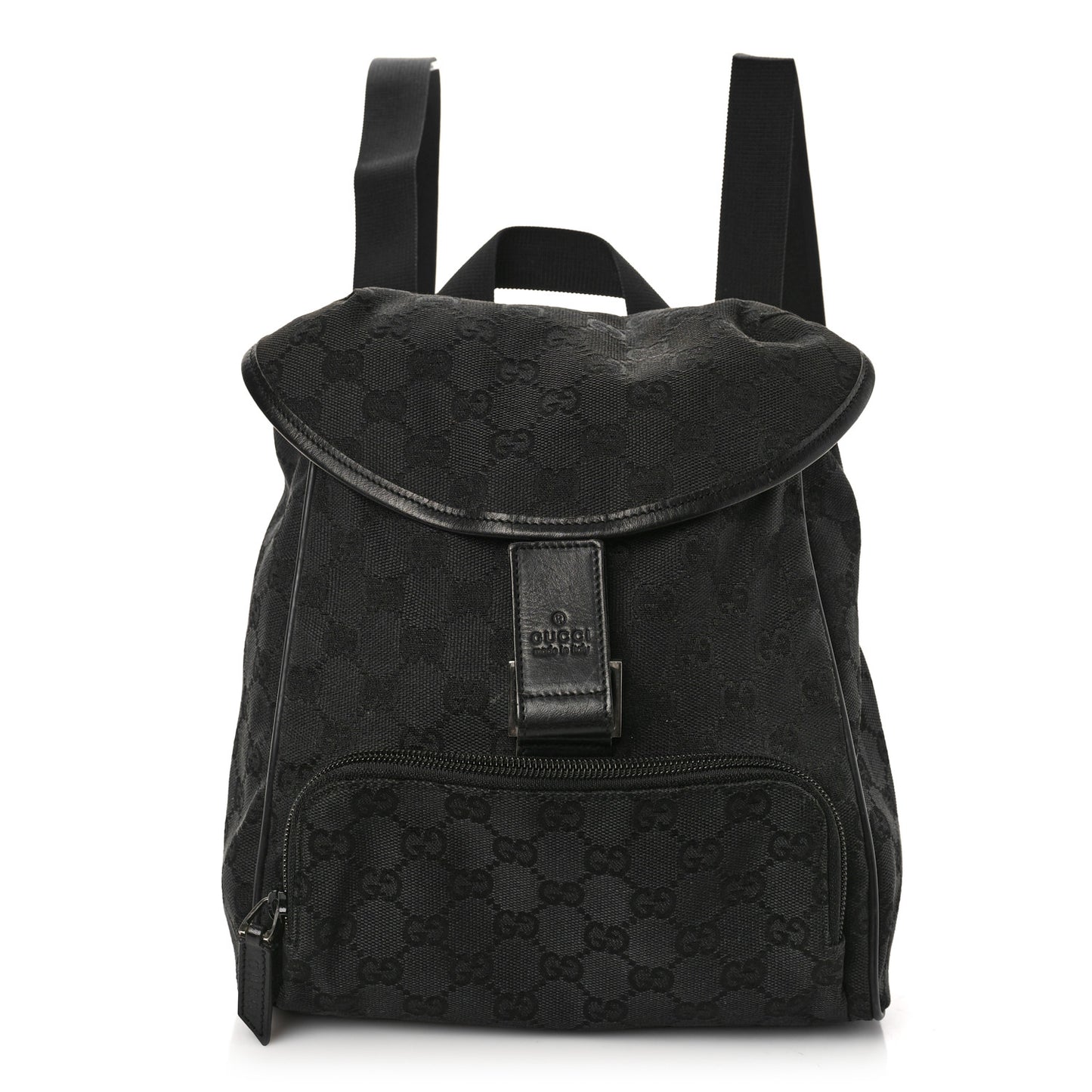 Monogram Flap Backpack Black