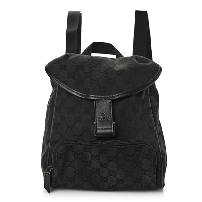 Gucci Monogram Flap Backpack Black 1 of 8