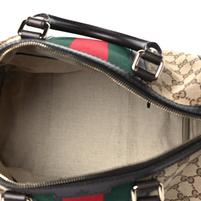 Gucci Monogram Vintage Web Medium Boston Dark Brown 5 of 11