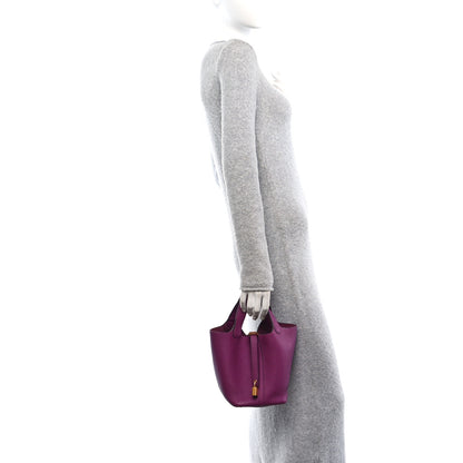 Hermes Taurillon Clemence Picotin Lock 18 PM Anemone 2 of 11