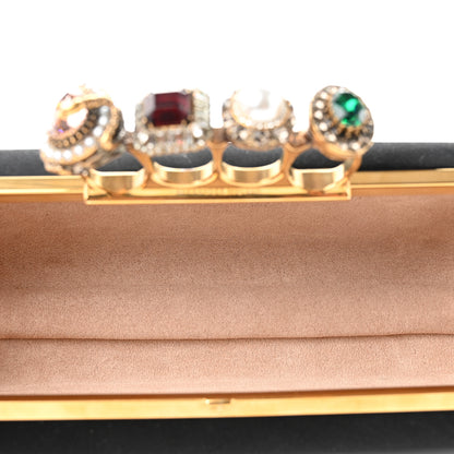 Alexander McQueen Silk Knucklebox Clutch Black 5 of 6