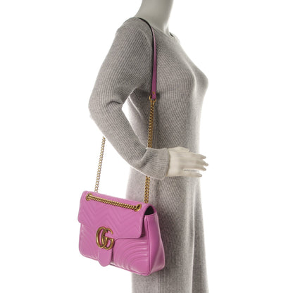 Gucci Calfskin Matelasse Medium GG Marmont Shoulder Bag Candy Mousse 2 of 7