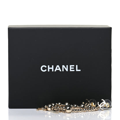 Chanel Metal CC Bead Drop Earrings Gold 5 of 5