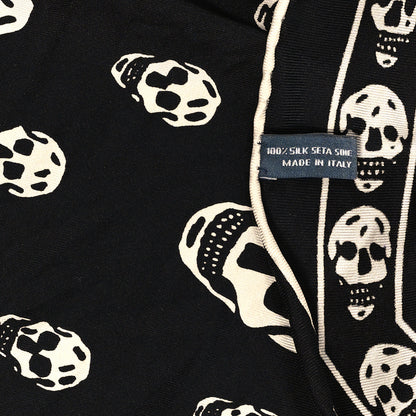 Alexander McQueen Silk Chiffon Skull Scarf Black Ivory 3 of 3