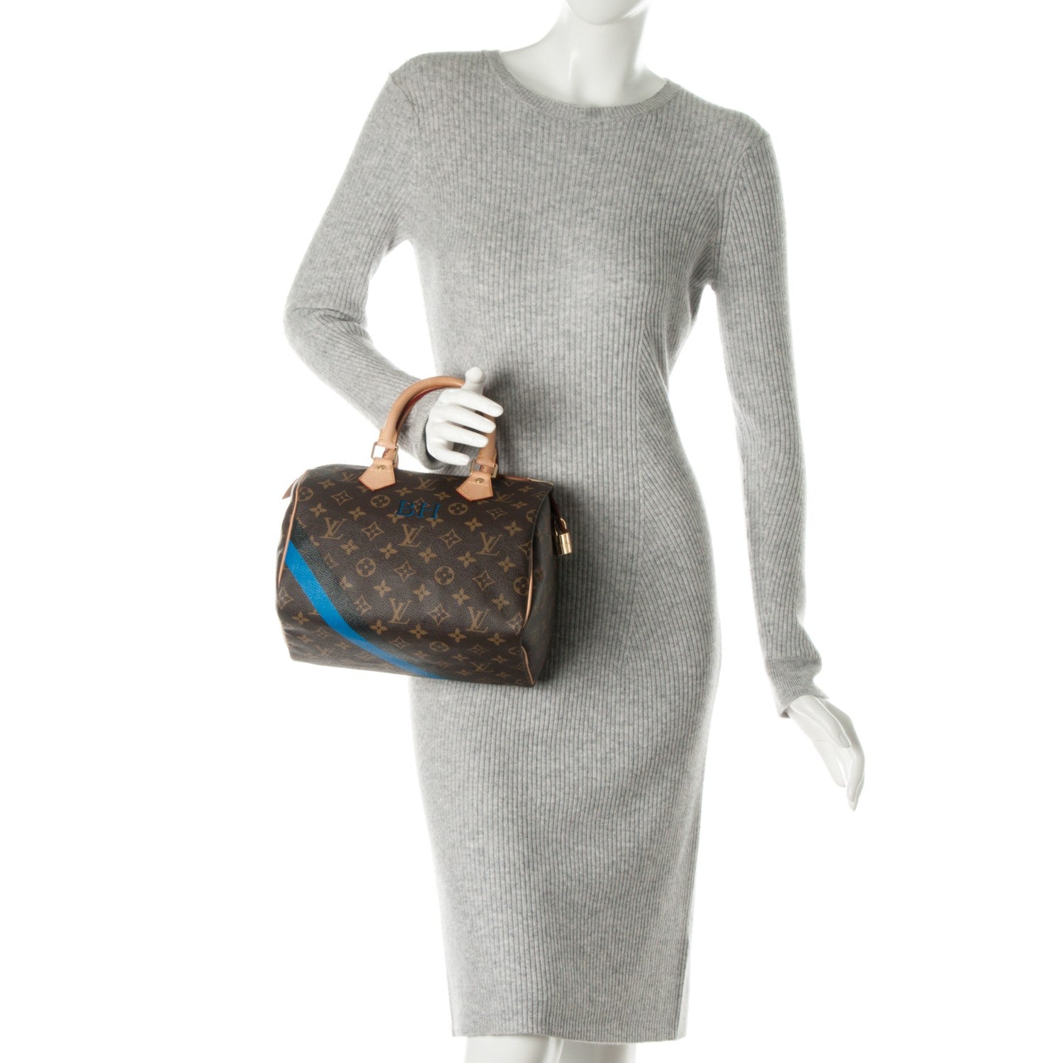 Louis Vuitton Monogram My LV Heritage Speedy 25 Noir Blue de France 2 of 8