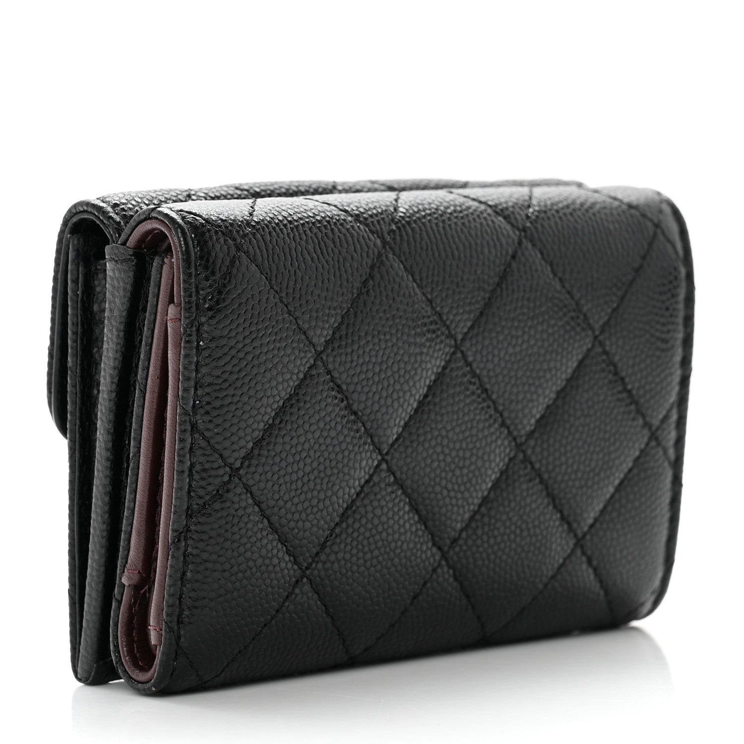 Chanel Caviar Quilted Double Flap Wallet Black 3 of 10