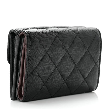 Chanel Caviar Quilted Double Flap Wallet Black 3 of 10