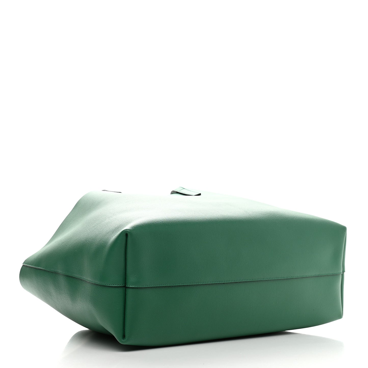 Calfskin Large Shopping Tote Emerald Green