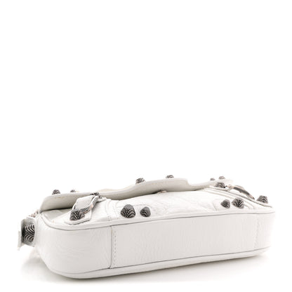 Balenciaga Agneau Arena Le Cagole Sling Bag XS Optic White 4 of 11