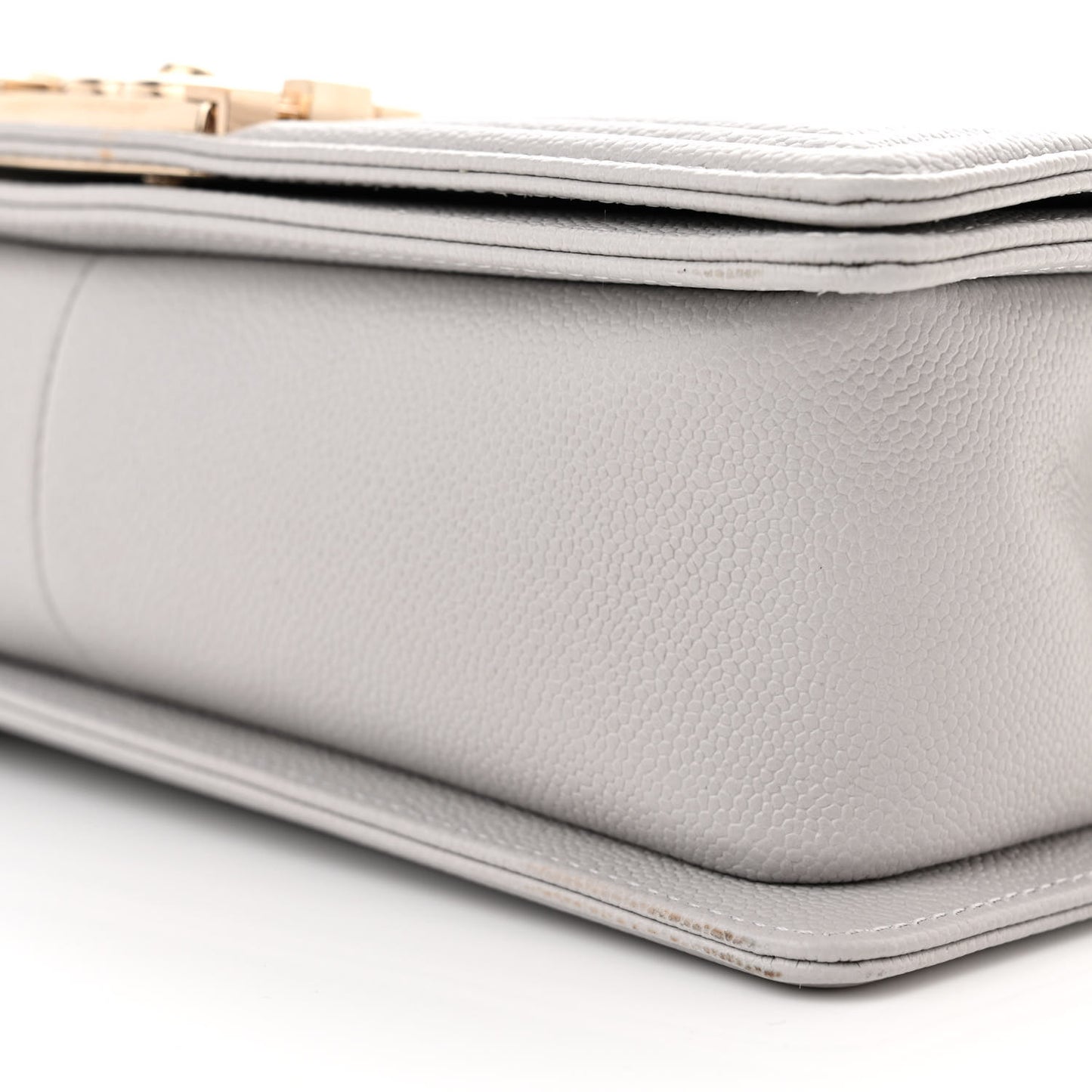 Caviar Quilted Medium Boy Flap Grey
