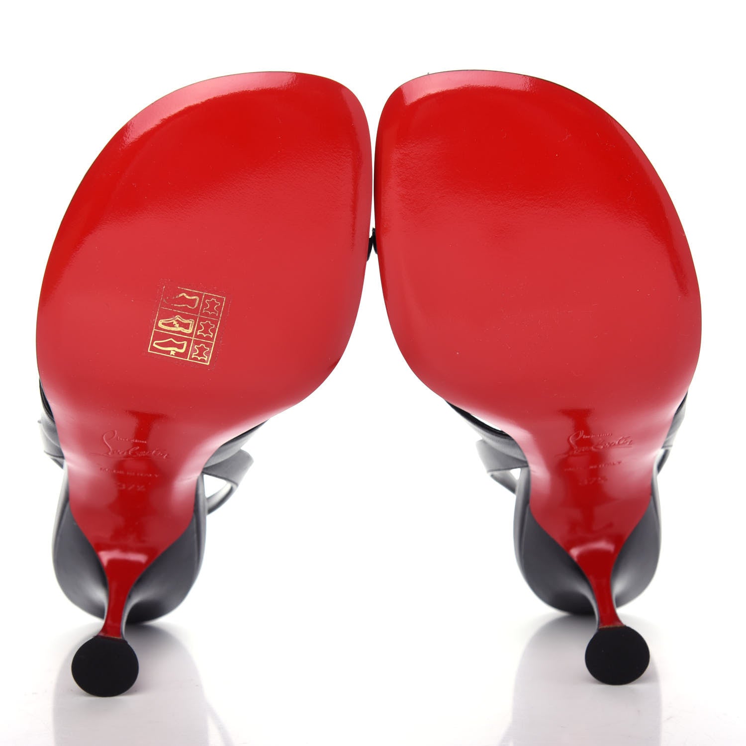 Christian Louboutin Kid Taralita 85 Thong Sandals 37.5 Black 6 of 10