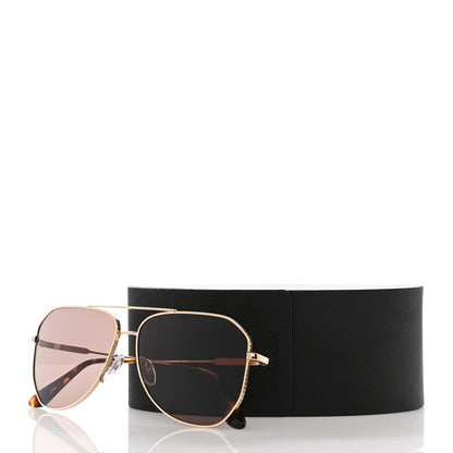 Prada Metal Aviator Sunglasses SPR66X Brown 8 of 8