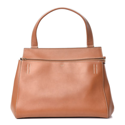 Celine Smooth Calfskin Large Edge Shoulder Bag Camel 1 of 13