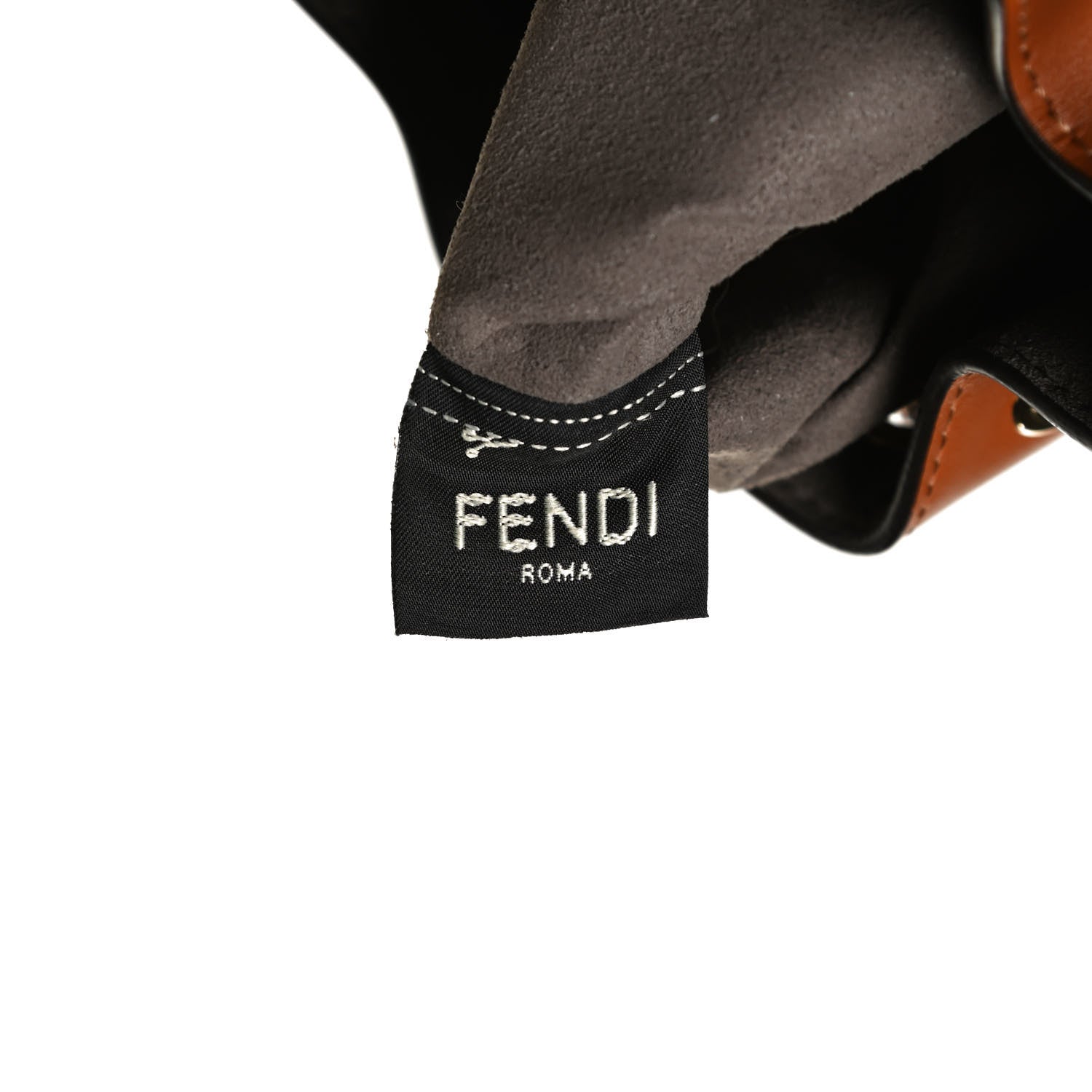 Fendi Vitello King F is Fendi Logo Embossed Mini Mon Tresor Bucket Bag Cuoio 8 of 11
