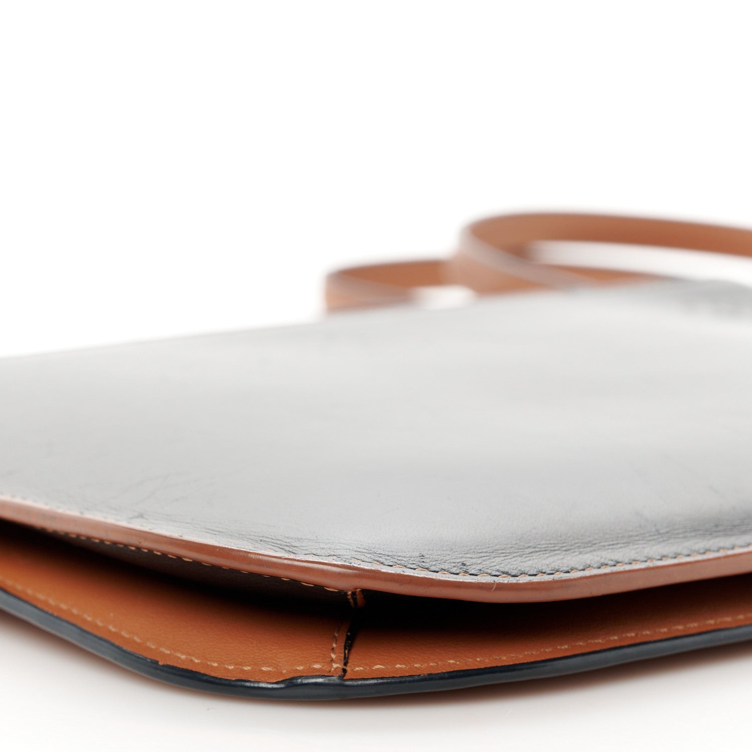 Loewe Calfskin Gate Double Zip Pouch Crossbody Black Tan 11 of 13