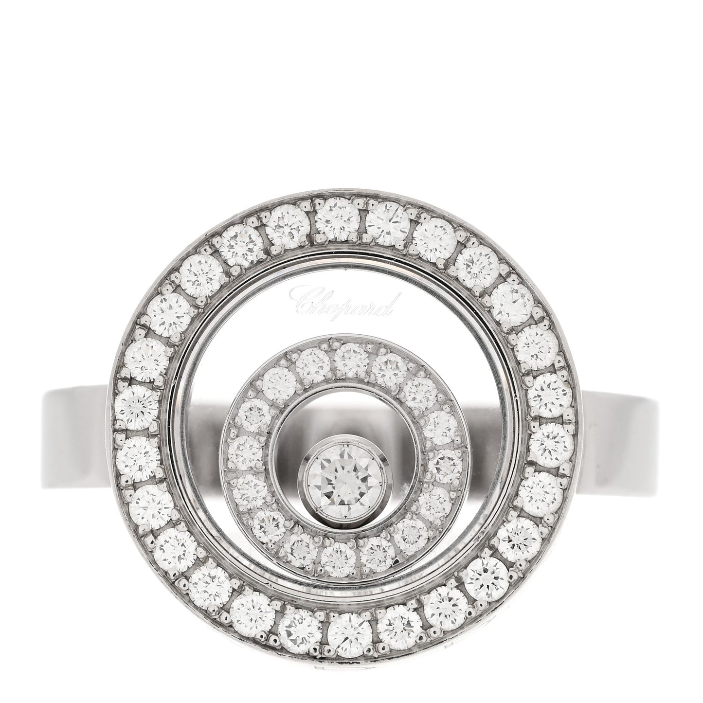 18K White Gold Diamond Happy Spirit Ring 53 6.5