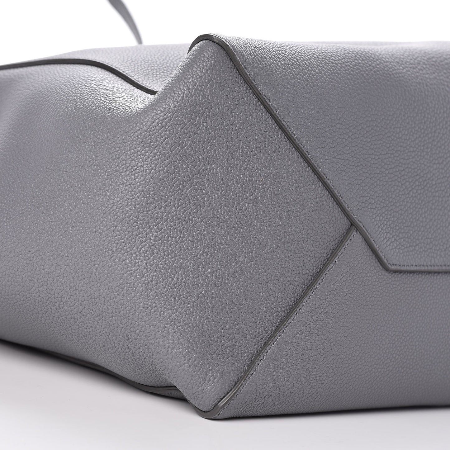 Soft Grained Calfskin Small Belt Cabas Phantom Medium Grey