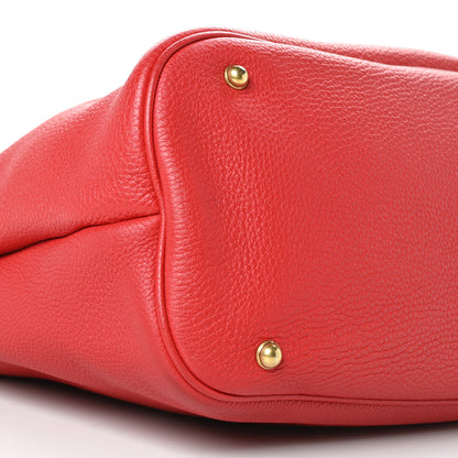 Gucci Textured Calfskin Large Bright Bit Tote Red 9 of 11
