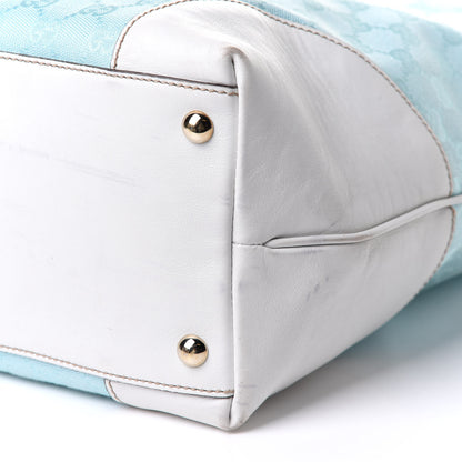 Gucci Monogram Tote Turquoise White 10 of 11