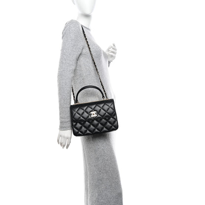Chanel Lambskin Quilted Small Trendy CC Dual Handle Flap Bag Black 2 of 15