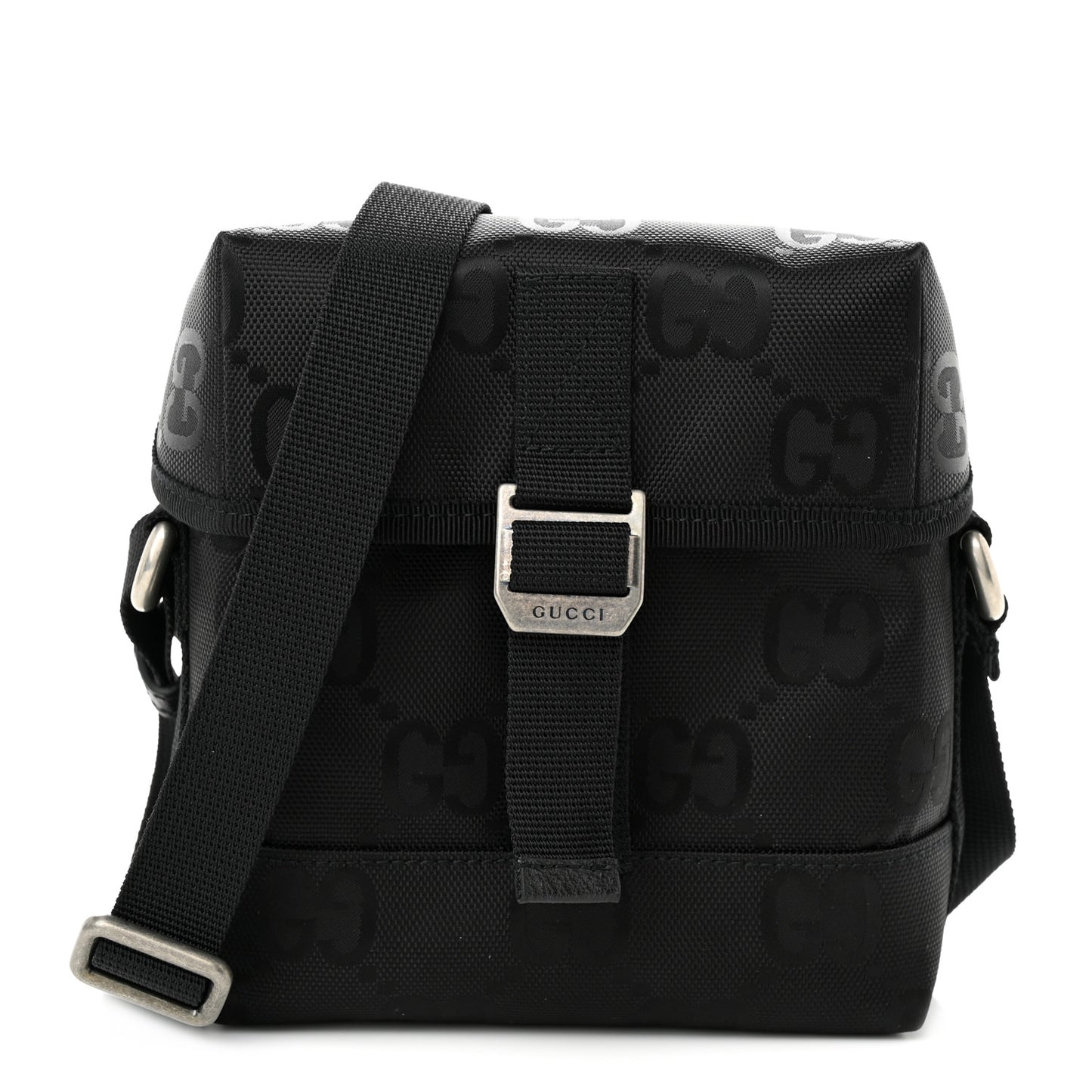 Econyl Nylon Monogram Off The Grid Messenger Bag Black