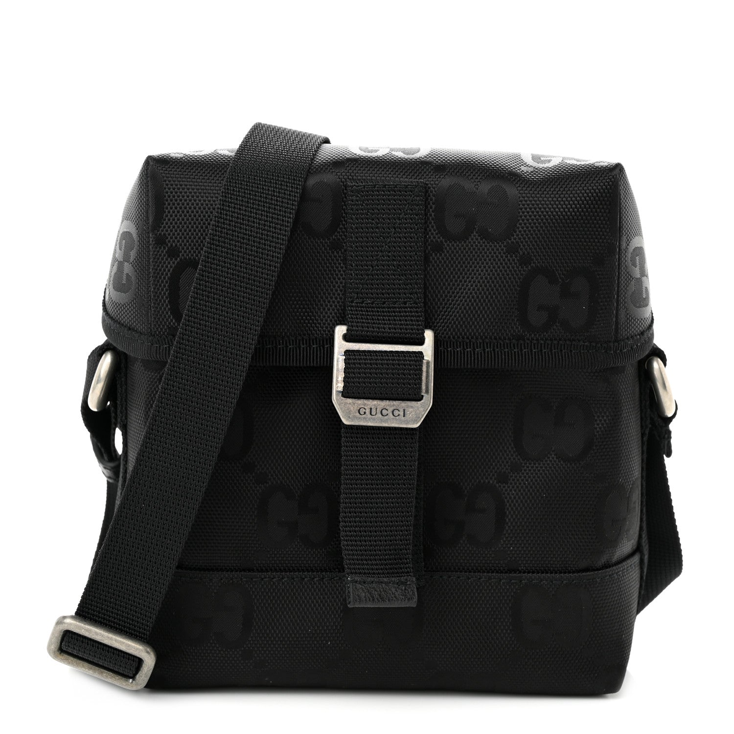 Gucci Econyl Nylon Monogram Off The Grid Messenger Bag Black 1 of 11