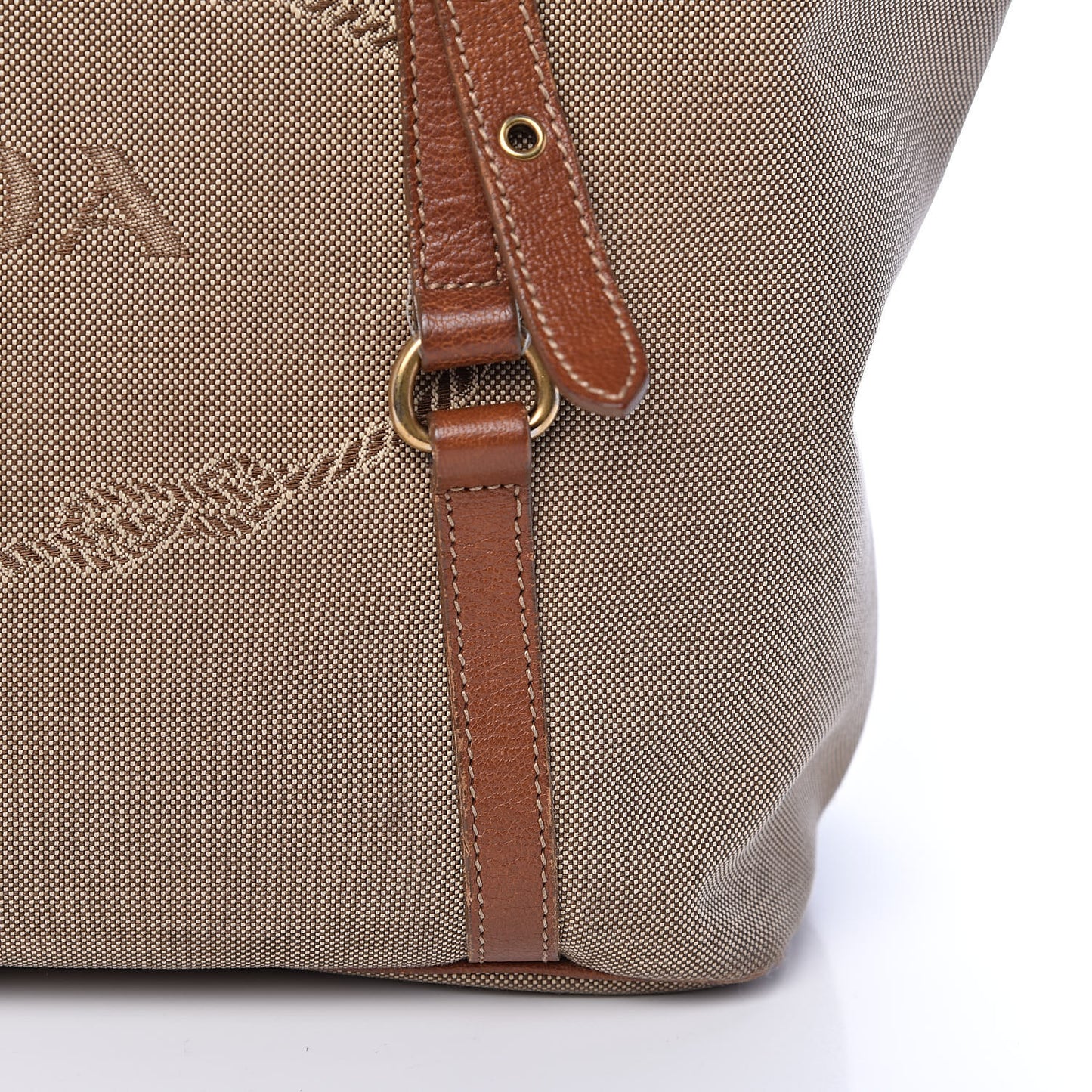 Jacquard Logo Tote Corda Brandy