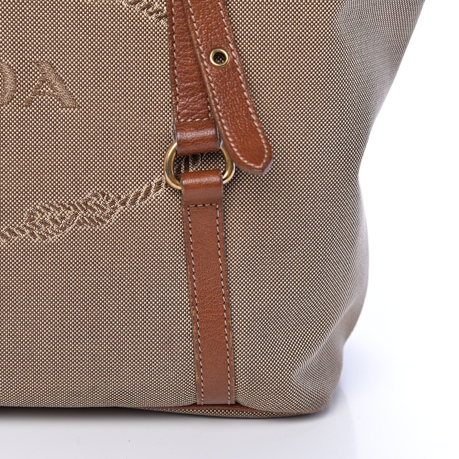 Prada Jacquard Logo Tote Corda Brandy 15 of 18