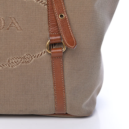 Prada Jacquard Logo Tote Corda Brandy 15 of 18