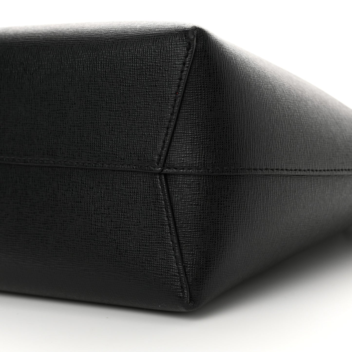 Calfskin Mini Bucket Bag Black Flamma