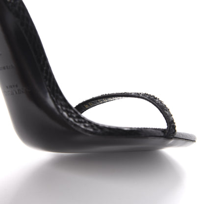 Saint Laurent Glitter Opyum Sandals 36 Black 8 of 10