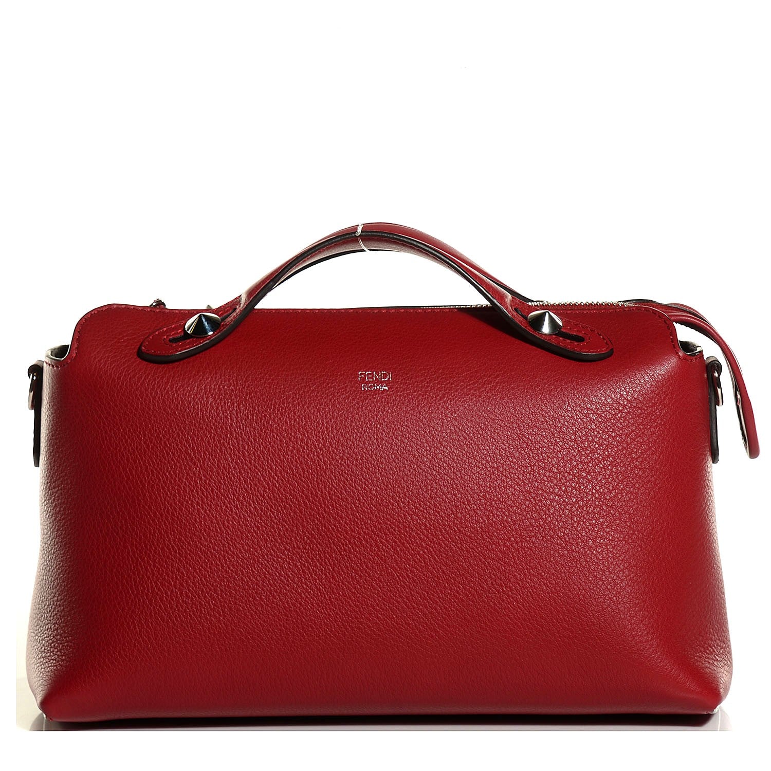 Fendi Vitello Dolce Marmol Medium By The Way Boston Bag Ciliegia 1 of 12