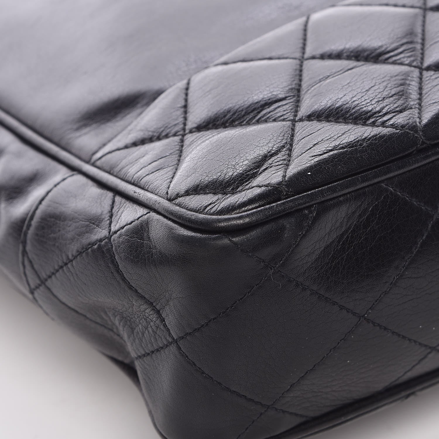 Chanel Lambskin Shopping Tote Black 11 of 14