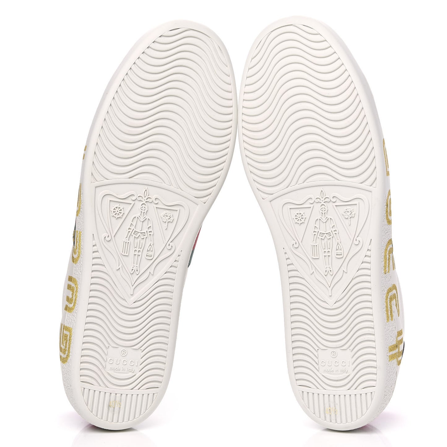 X SEGA Calfskin Ayers Web Guccy Womens Ace Sneakers 40.5 White