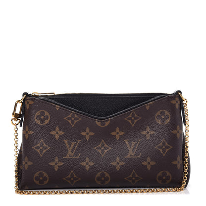 Louis Vuitton Monogram Pallas Clutch Black 1 of 11