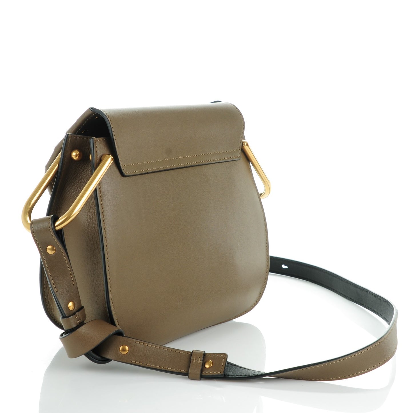 Calfskin Small Hudson Shoulder Bag Merino Grey