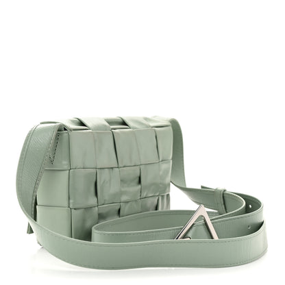 Bottega Veneta Paper Calfskin Maxi Intreccio Cassette Crossbody Bag Sage 2 of 10