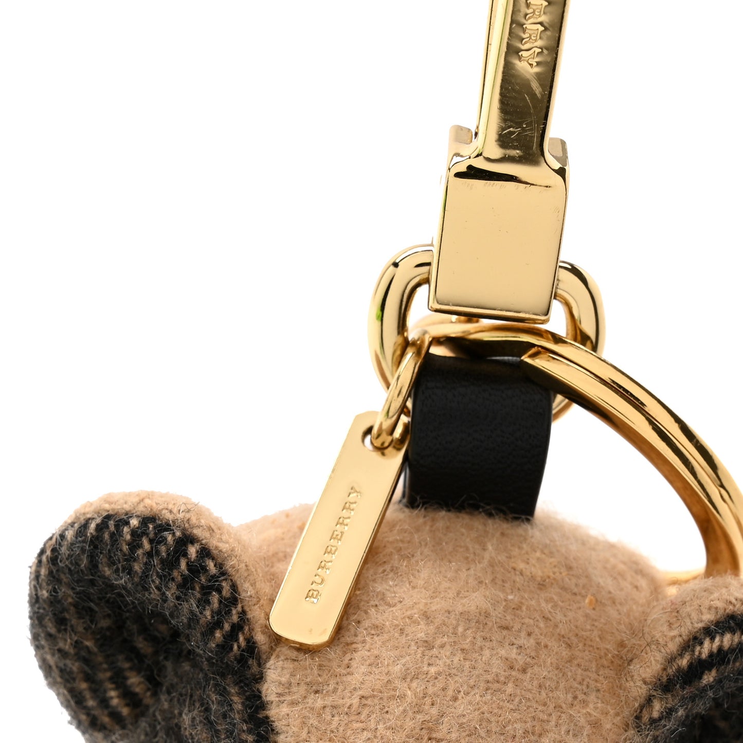 Cashmere Vintage Check Thomas Bear Bag Charm Camel