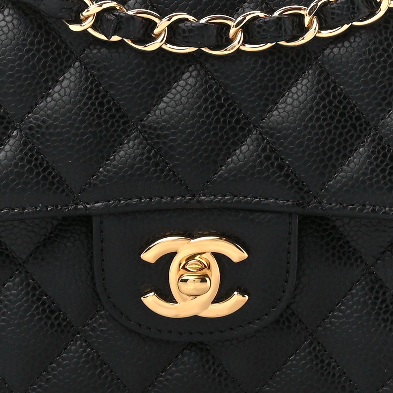 Chanel Caviar Quilted Medium Double Flap Black 9 of 11