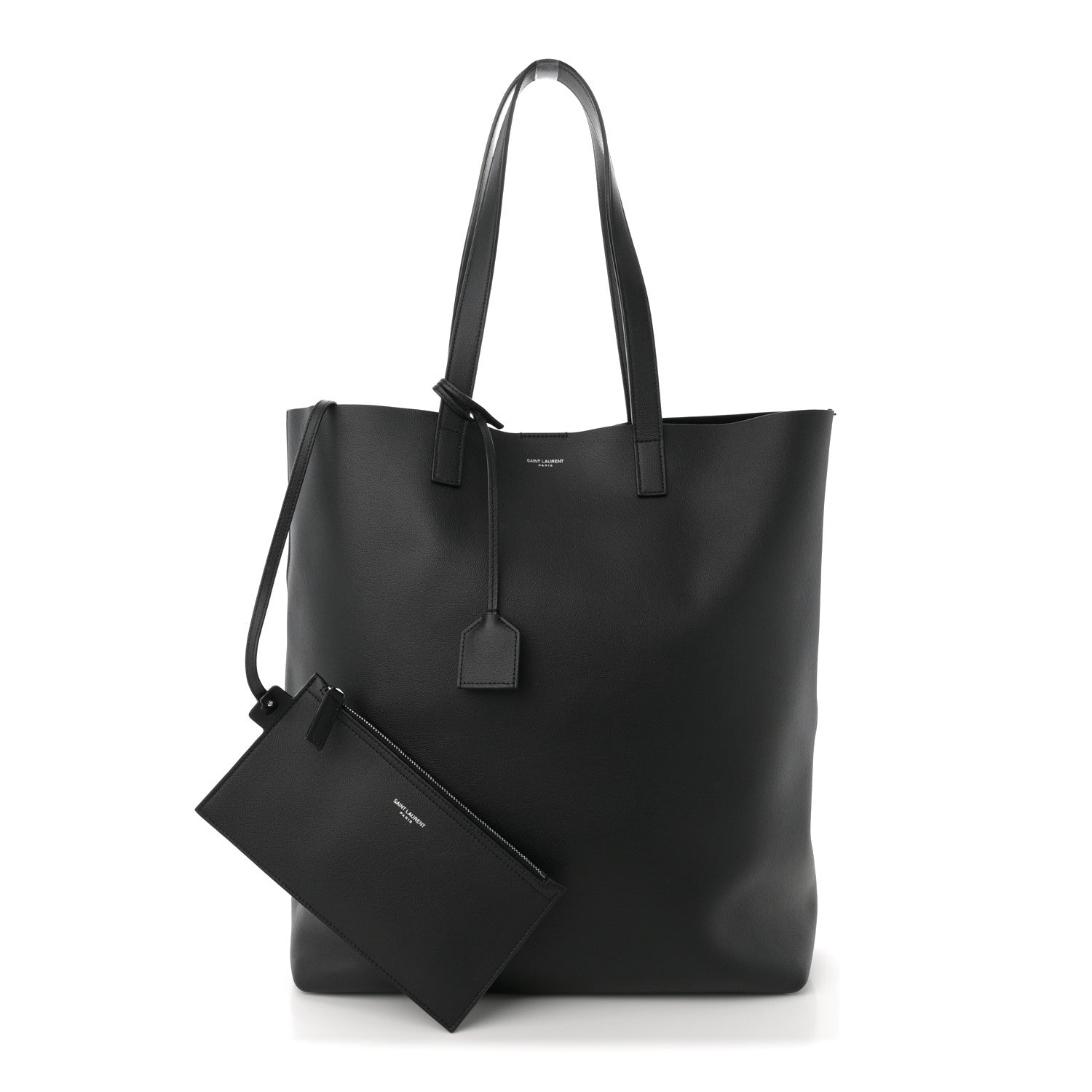 Saint Laurent Calfskin Bold Shopping Tote Black 3 of 13