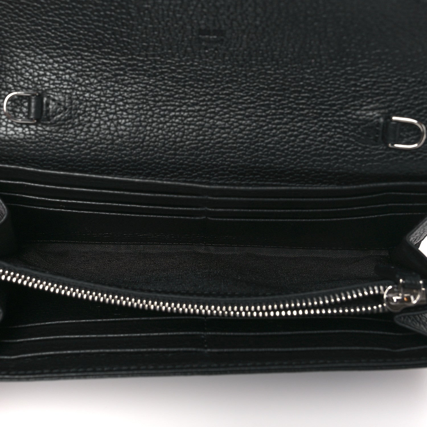 MCM Grained Calfskin Studded Large Patricia Wallet On Chain Black 5 of 11