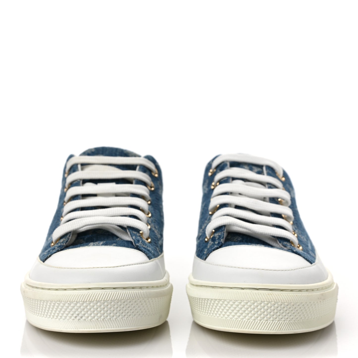 Denim Monogram Stellar Sneakers 37.5 Bleu Jeans Blue