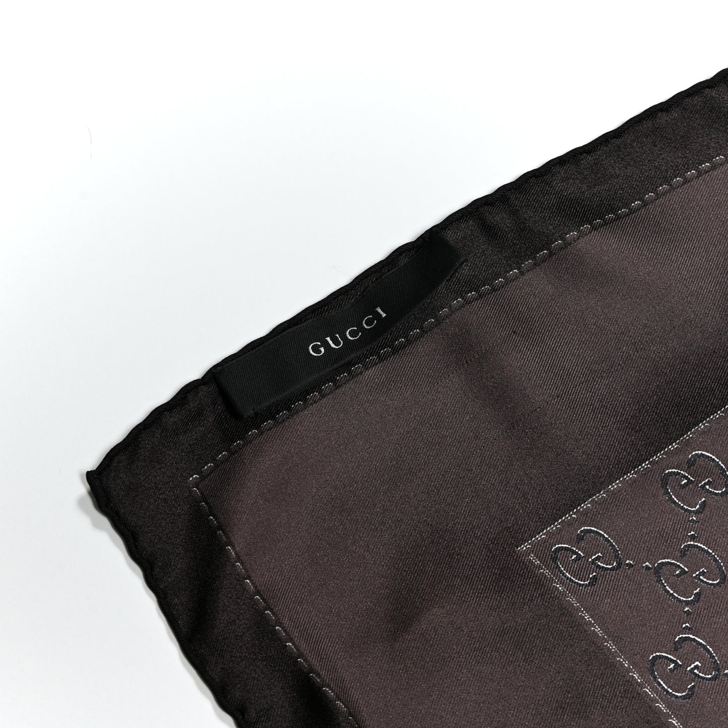 Silk Monogram Square Scarf Brown
