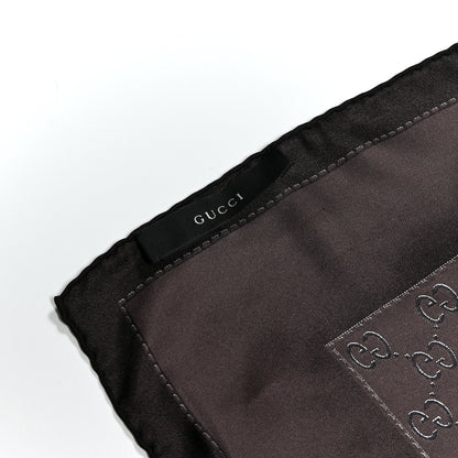 Gucci Silk Monogram Square Scarf Brown 6 of 8