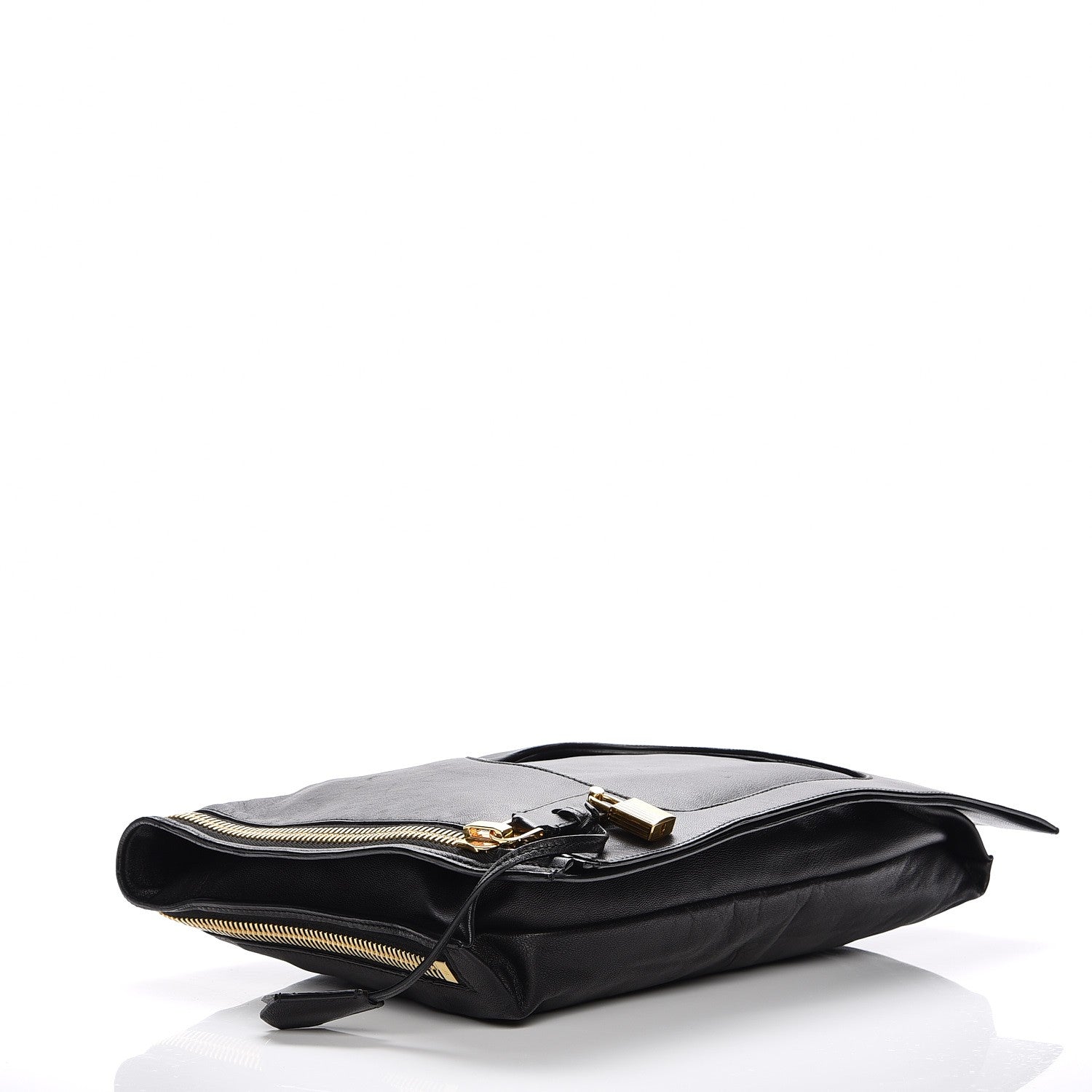 Tom Ford Ramskin Large Alix Padlock Zip Shoulder Bag Black 4 of 7