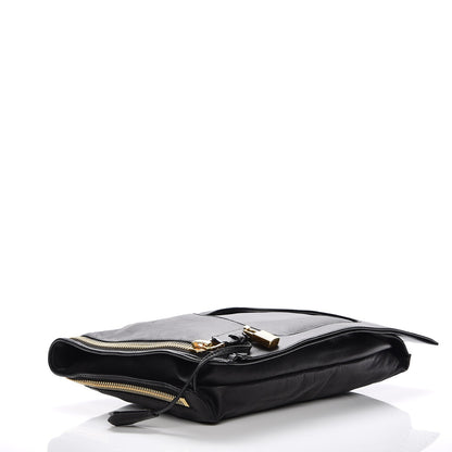 Tom Ford Ramskin Large Alix Padlock Zip Shoulder Bag Black 4 of 7