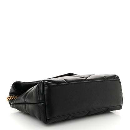 Saint Laurent Lambskin Quilted Toy Loulou Puffer Monogram Chain Satchel Black 4 of 10
